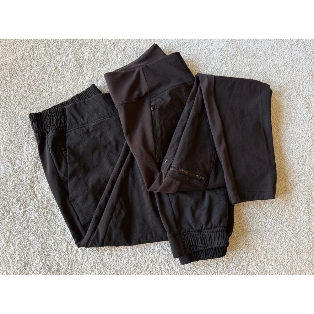 Athleta Brooklyn Textured Jogger AND Jogger Black Women's Size 8 (set of 2)